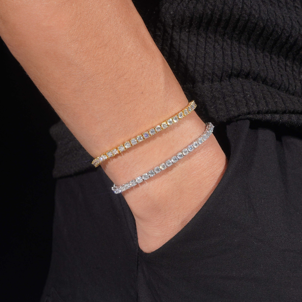 Iced Moissanite Tennis Bracelet
