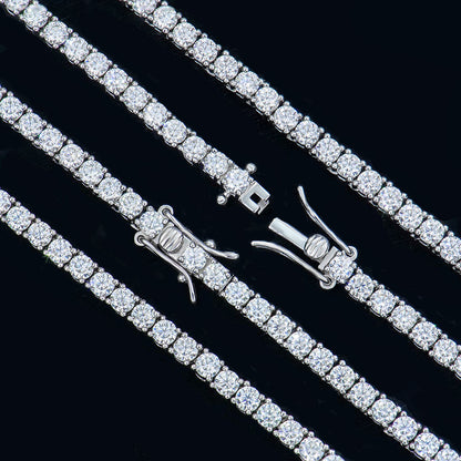 Iced Moissanite Tennis Chain