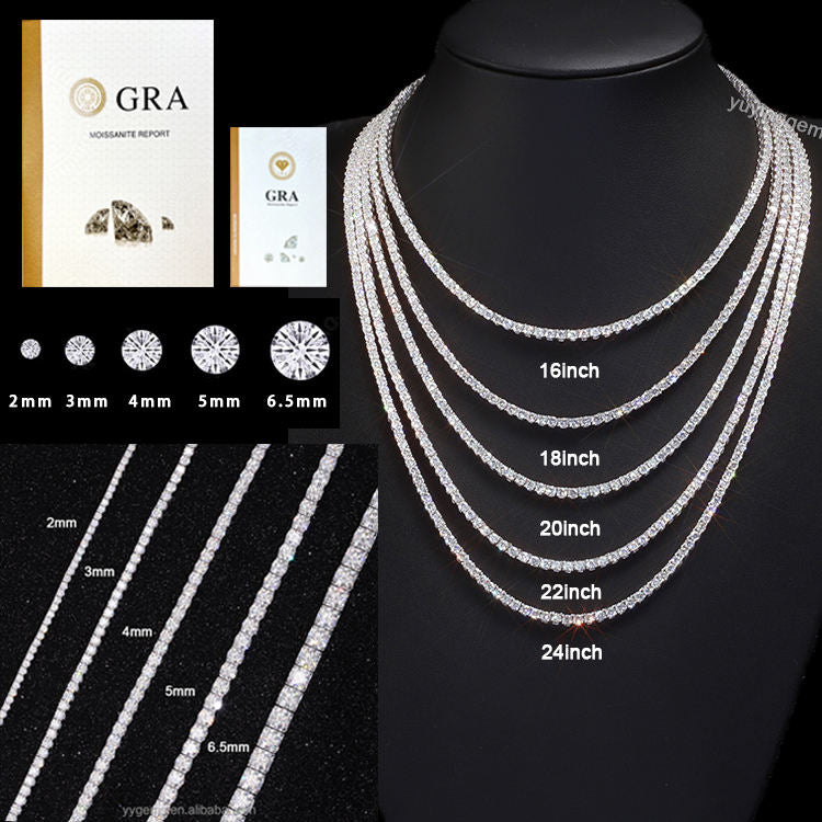Iced Moissanite Tennis Chain