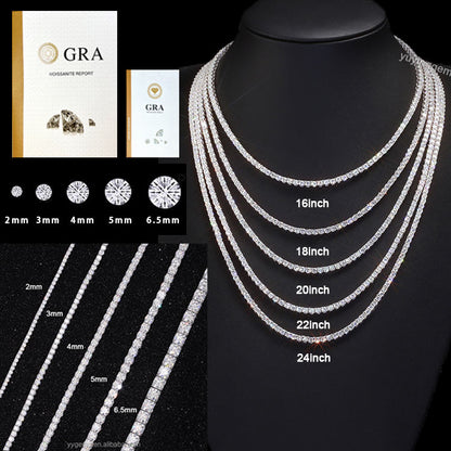 Iced Moissanite Tennis Chain