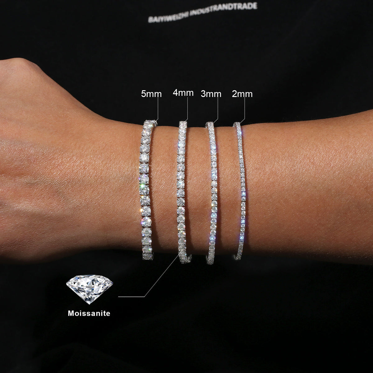 Iced Moissanite Tennis Bracelet