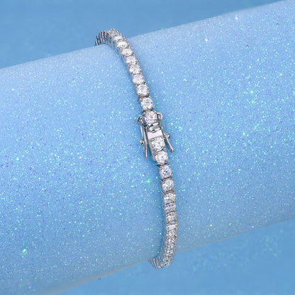 Iced Moissanite Tennis Bracelet