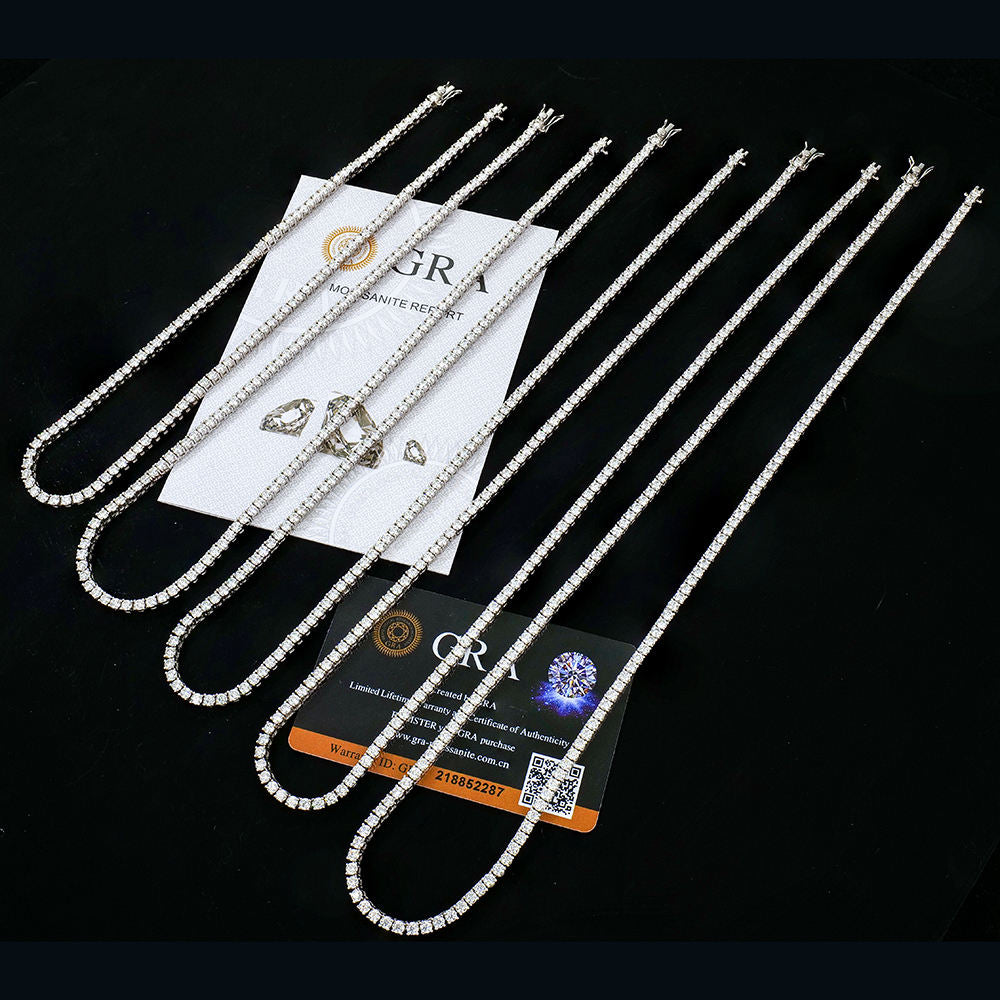 Iced Moissanite Tennis Chain