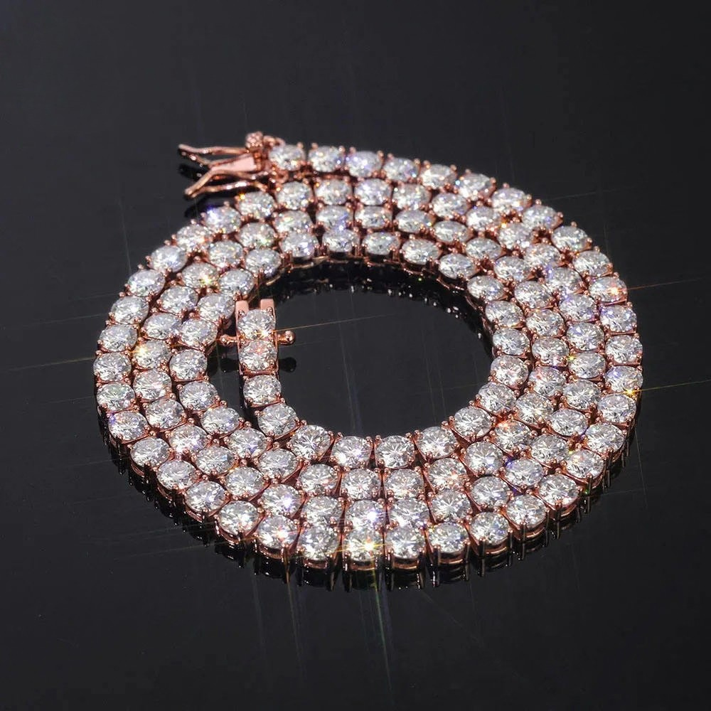 Iced Moissanite Tennis Chain