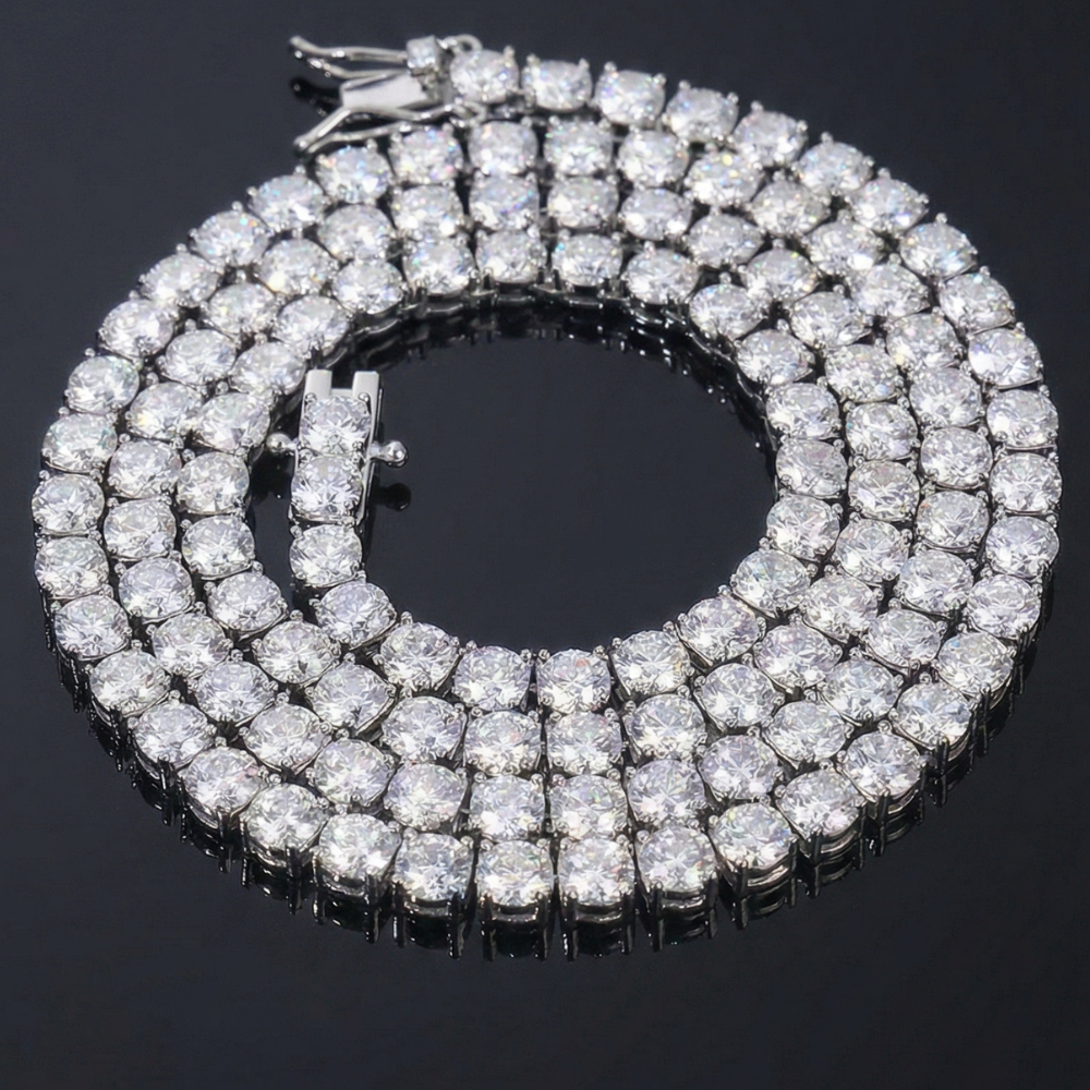 Iced Moissanite Tennis Chain